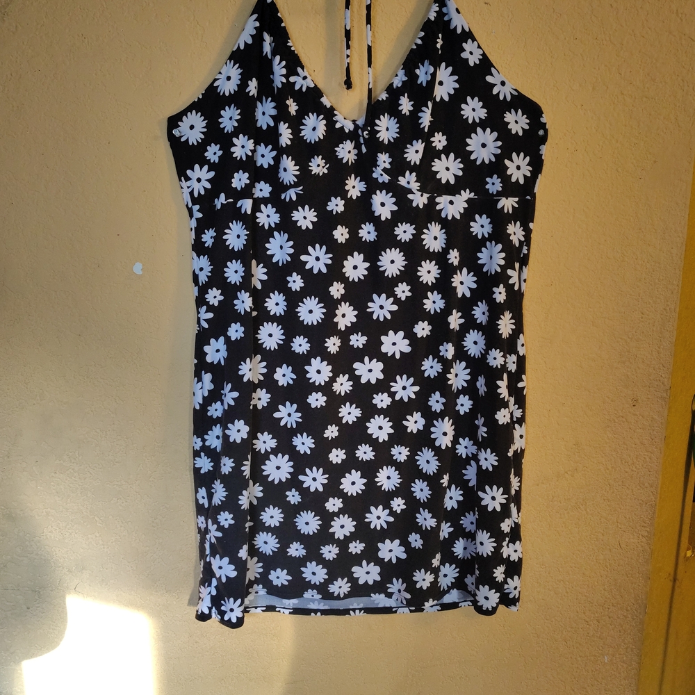 No Boundaries Blue Backless Fitted Camisole